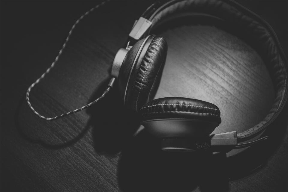 Close up of black over-ear headphones, a classic style of the best noise cancelling headphones