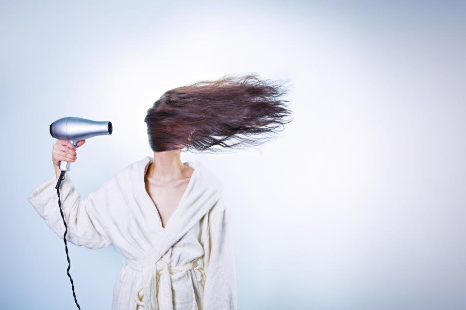 Styling long hair before using hair straighteners