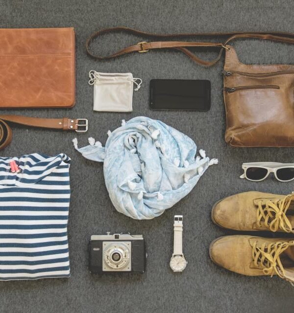 Capsule wardrobe flat lay shoes