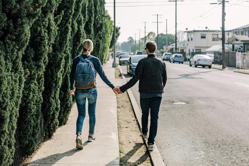 Couple walking together, Libra in love