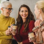 Coworkers coffee chat