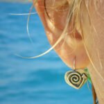 Earring closeup sea