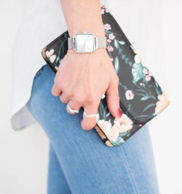 Floral clutch hand