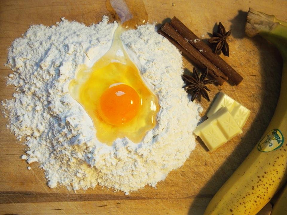 Flour and egg for baking recipes from the best cookbooks