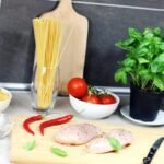 Fresh ingredients cooking
