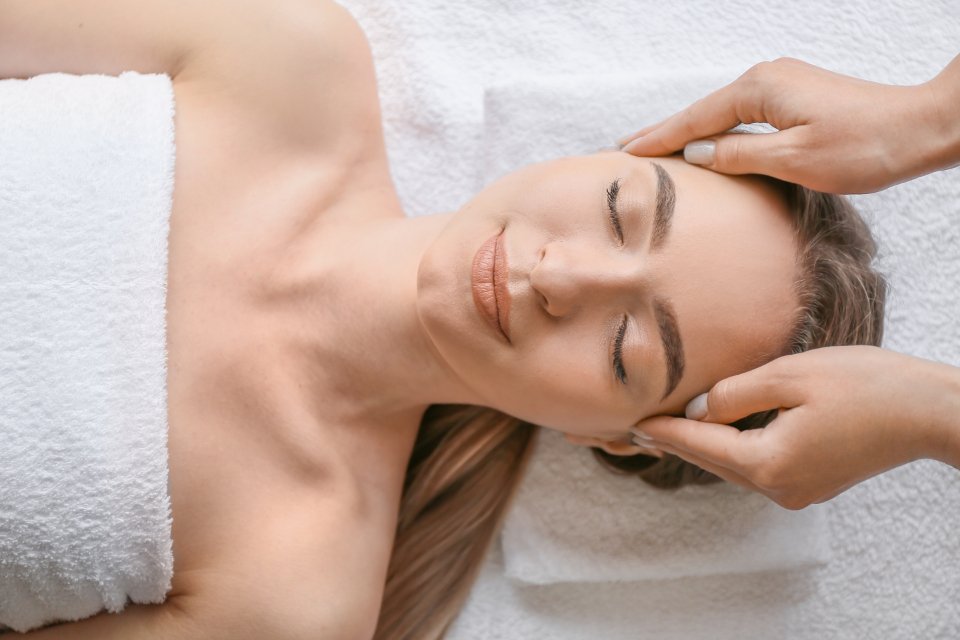 Relaxing scalp massage while using luxury shampoos