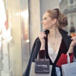 Holiday shopping bags woman