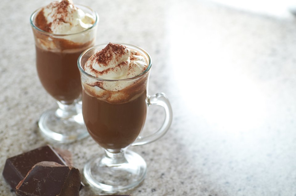 Hot chocolate with cream, one of the sweetest cozy gifts