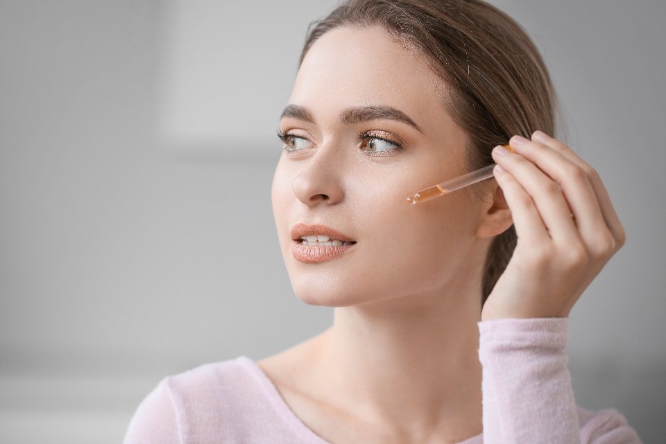 Best korean skincare products applied with a serum dropper