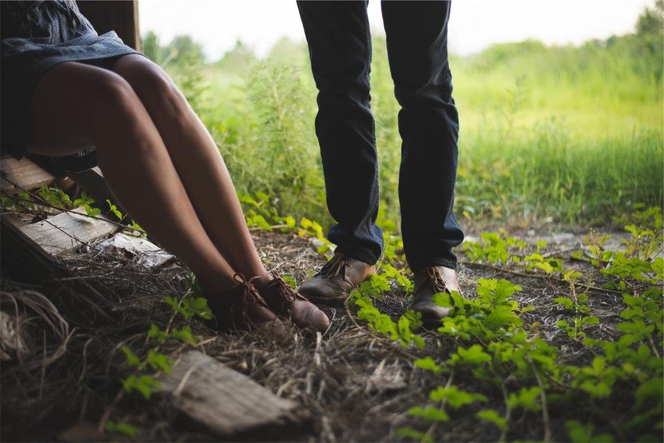 Best tights for women worn with a dress in a garden