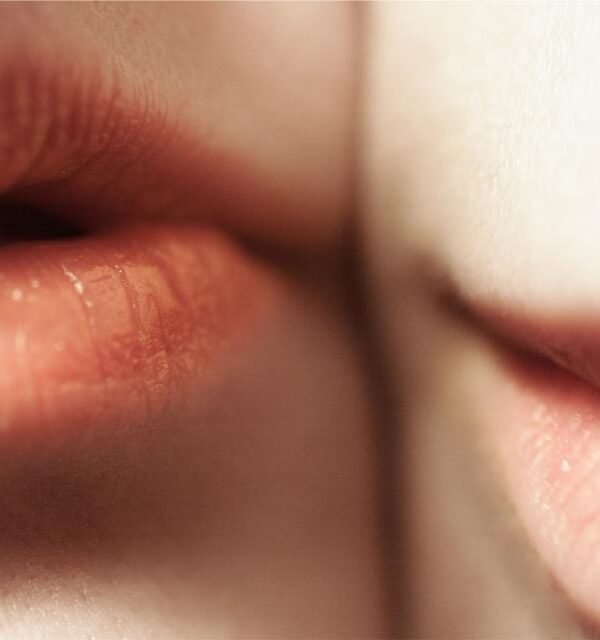Lip liner lips closeup