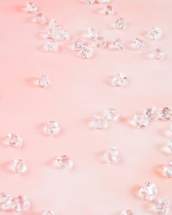 Loose diamonds flat lay