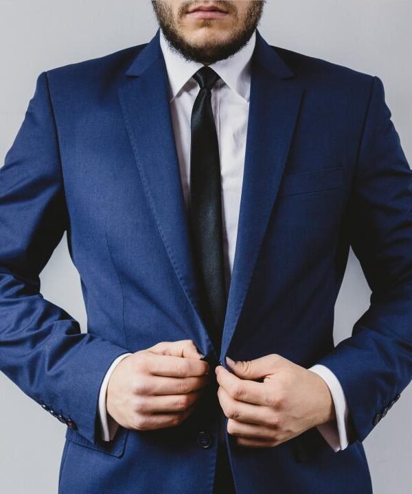 Luxury cologne men navy suit