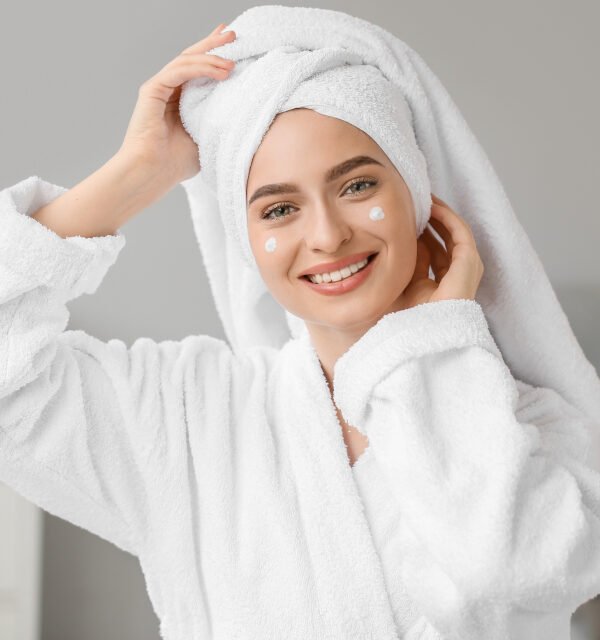 Luxury hair mask towel robe