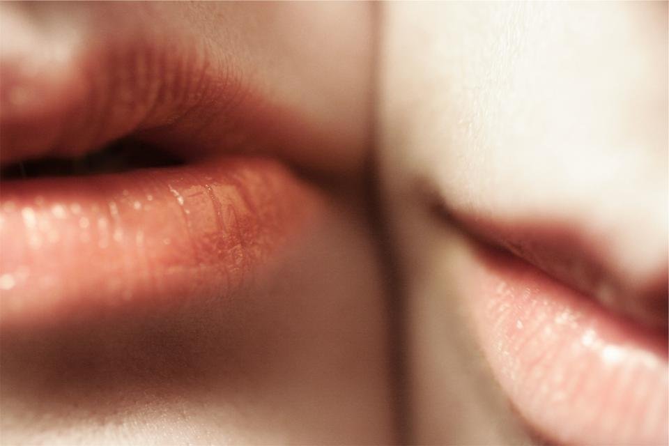 Luxury lipstick lips closeup