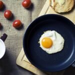 Nonstick pan fried egg breakfast