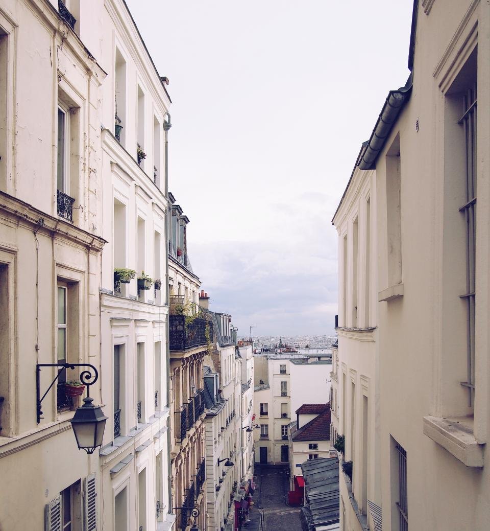A classic Paris street lined with Haussmann buildings