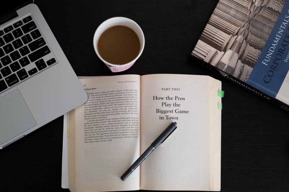 Reading with a latte made on a beginner espresso machine