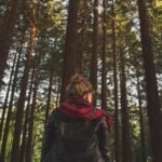 Scarf woman forest