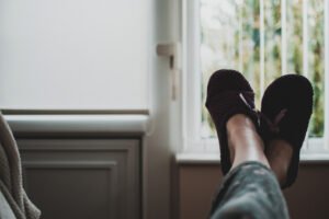 Slippers feet window