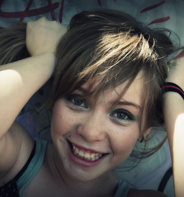 Smiling teen girl portrait