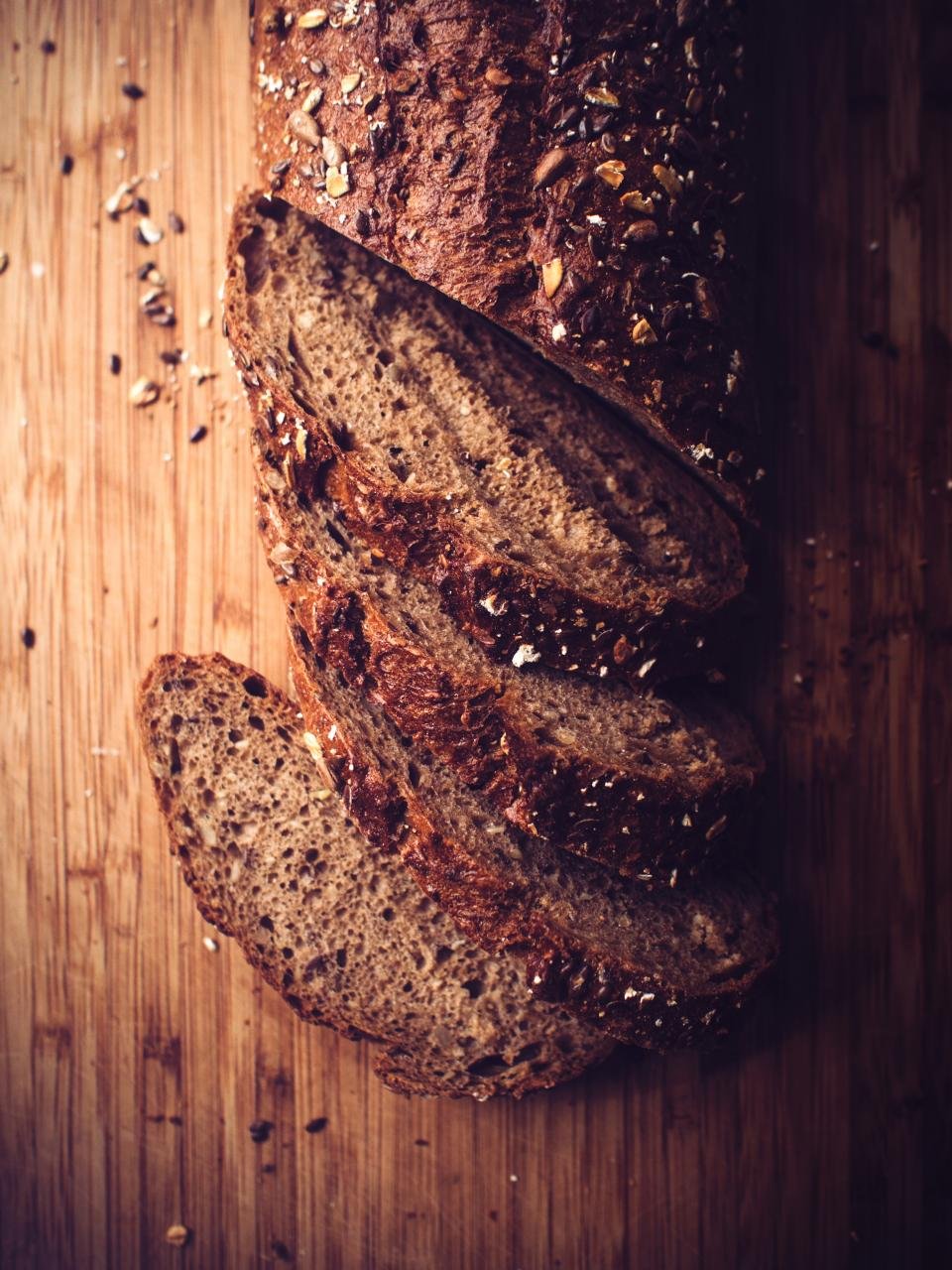 Freshly baked bread made with a stand mixer
