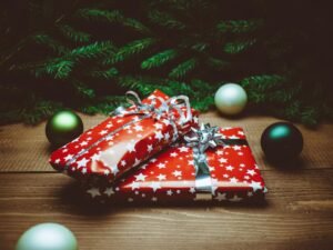 Stocking stuffers gifts under tree