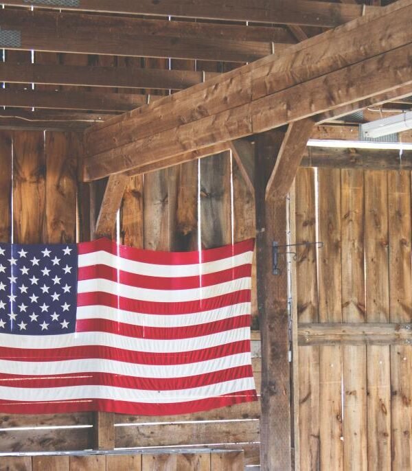 Suffrage history american flag barn