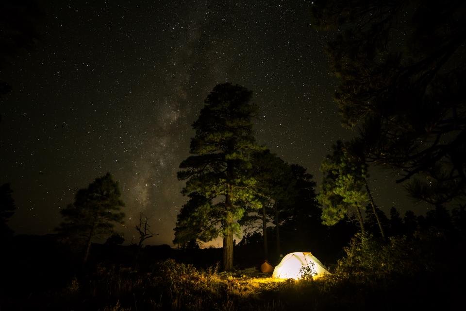 Tent under the stars symbolizing adventurous Sagittarius personality traits