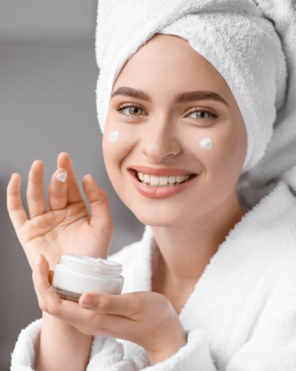 Under eye patches towel smile