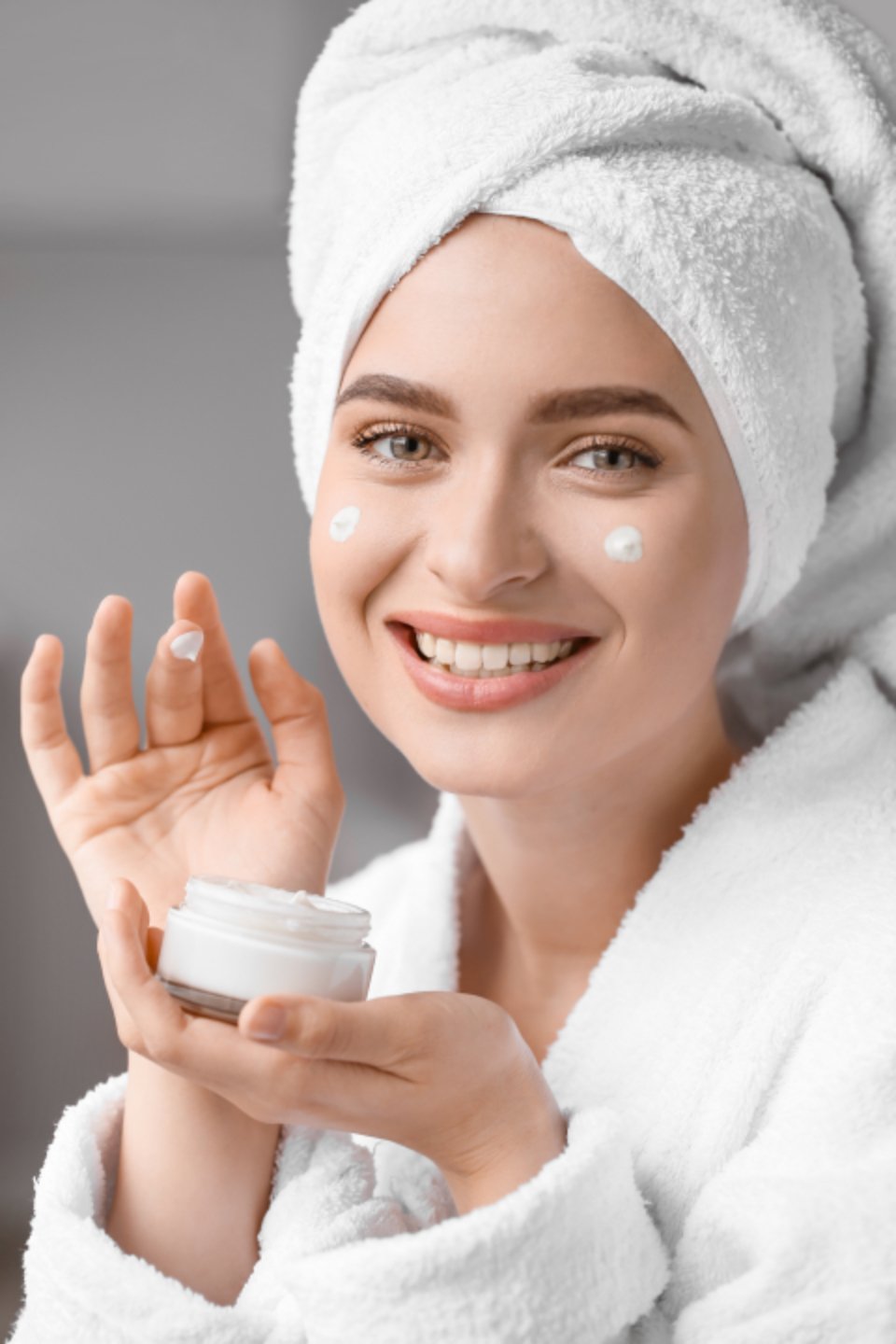 Under eye patches towel smile