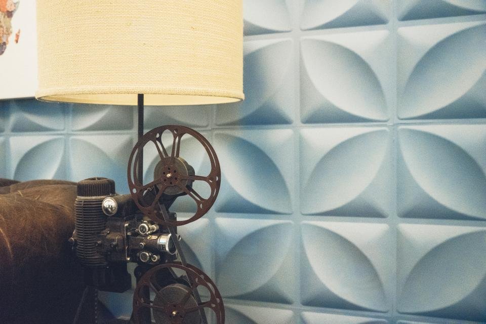 Vintage film projector recalling classic Hollywood cinema