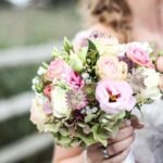 Wedding bouquet pink flowers