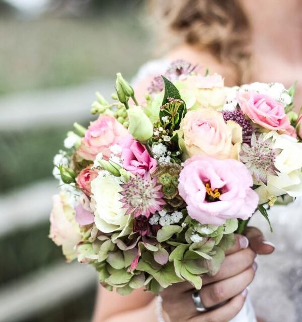 Wedding bouquet pink flowers