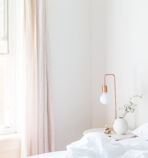 White bed linen
