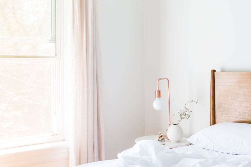 White bed linen