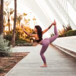 Yoga leggings pose